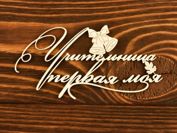 Моей первой учительнице надпись