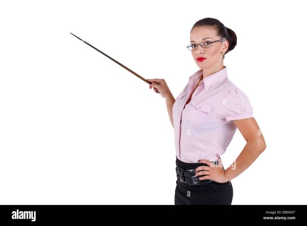 Учительница с указкой