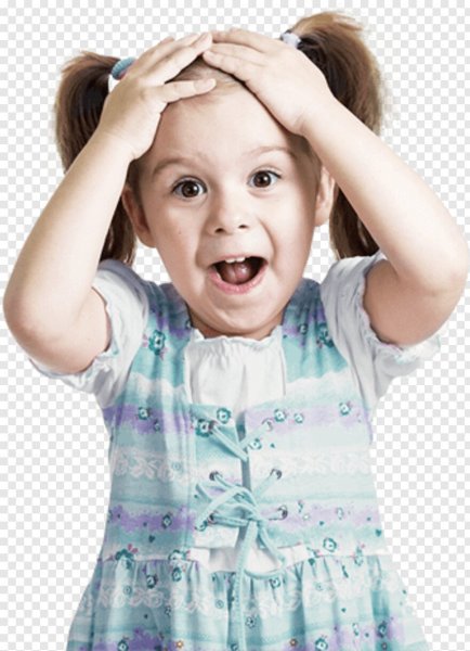 Девочка удивляется