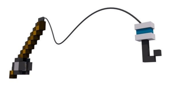 Удочка с морковкой майнкрафт