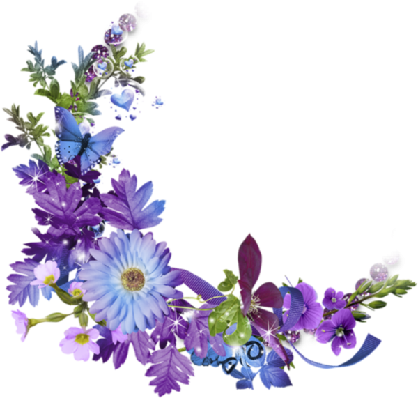 Угловые рамки с цветами