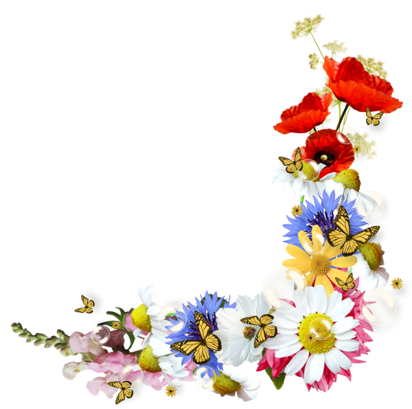 Цветочная рамка уголок