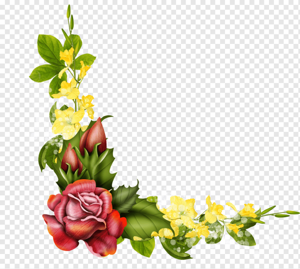 Цветочная рамка уголок