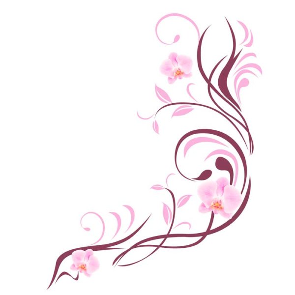 Вензель цветочный угловой