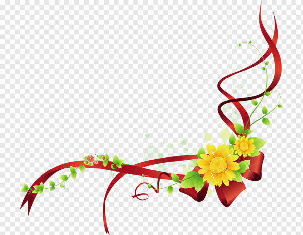 Цветы угловая рамка