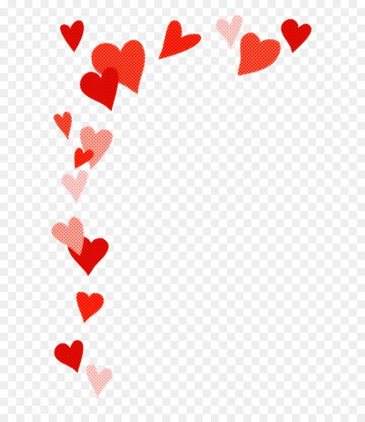 Рамочка с сердечками на прозрачном фоне