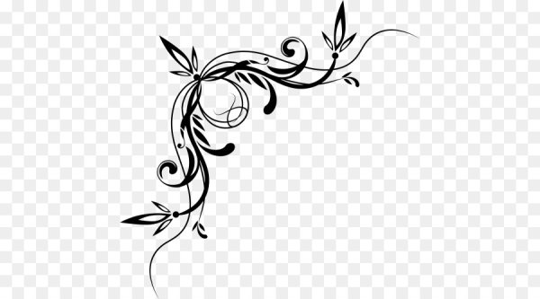 Черный узор уголок