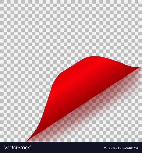 Красный лист с загнутым углом