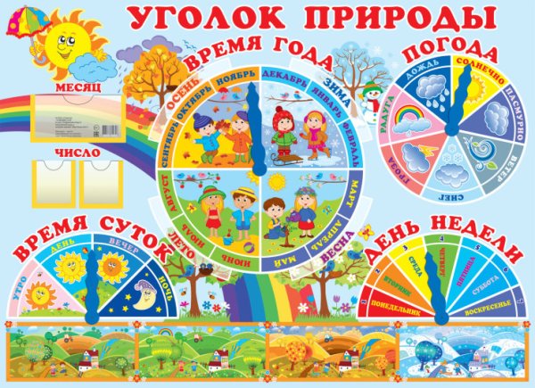 Стенд уголок природы для детского сада