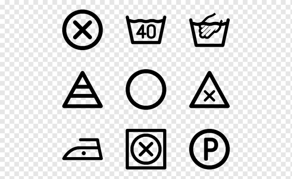 Значки для стирки на одежде