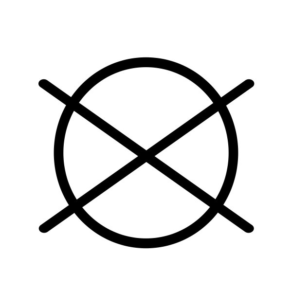 Сухая чистка запрещена значок