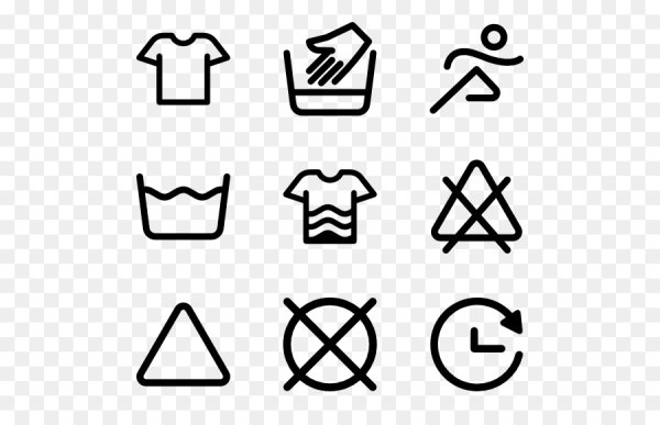 Векторные значки стирки