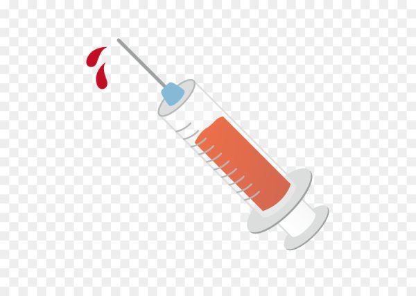 Шприц на прозрачном фоне