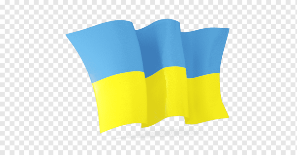 Прапор Украины на белом фоне