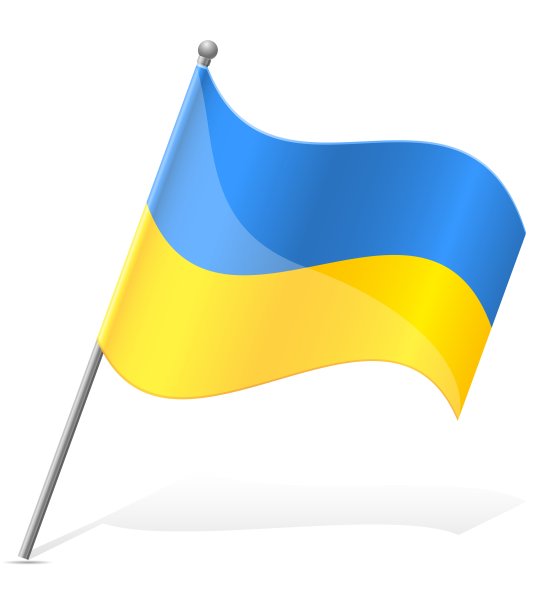 Флажок Украины на прозрачном фоне