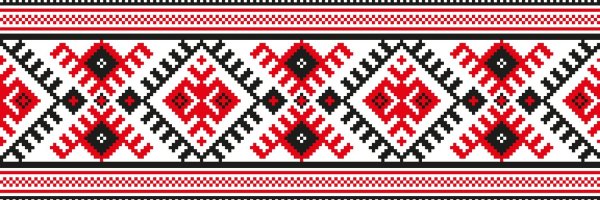 Удмуртский орнамент в полосе