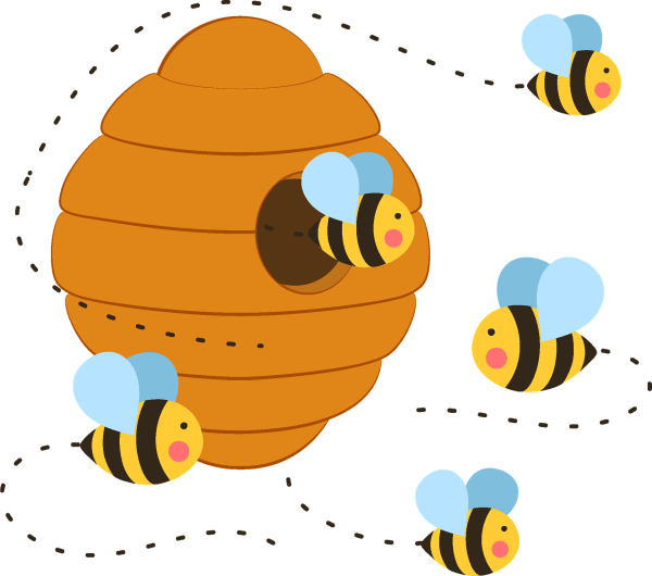 Улей на прозрачном фоне