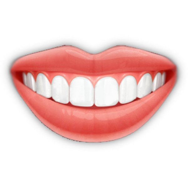 Зуб на белом фоне