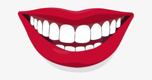 Зуб на белом фоне