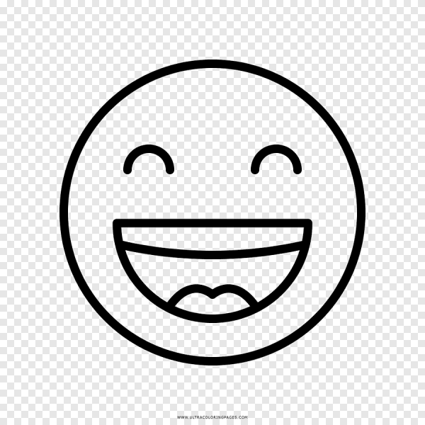 Улыбающийся смайлик черно белый