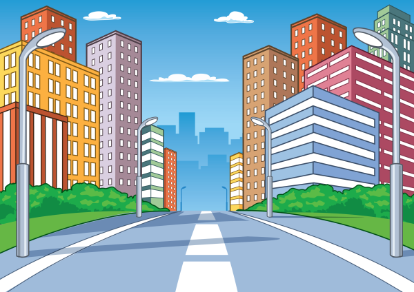 Мультяшный город