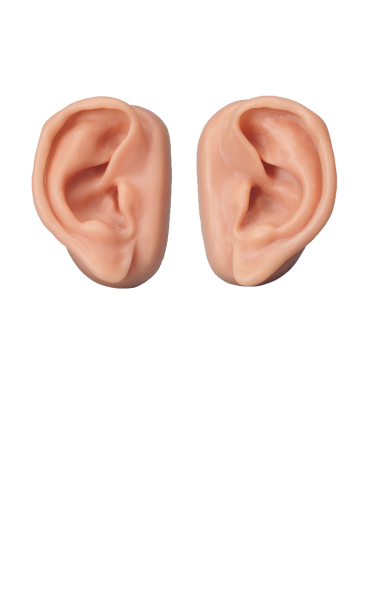 Ухо на белом фоне