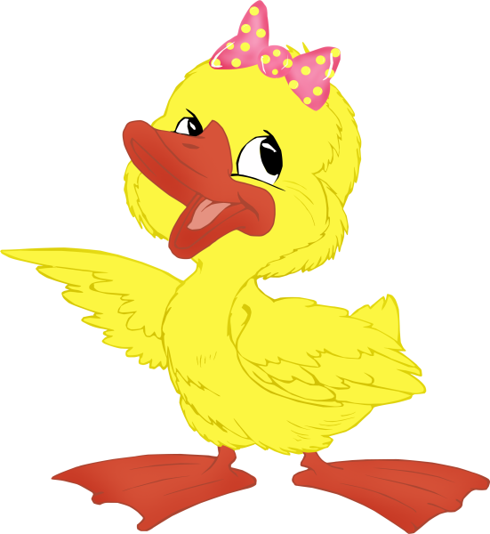 Утенок на прозрачном фоне