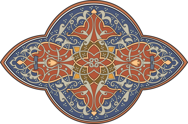 Восточный узор Самарканд вектор