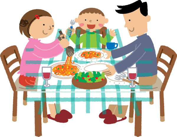 Ужин иллюстрация