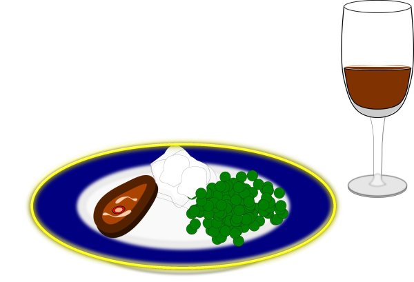 Нарисованная мультяшная ужин