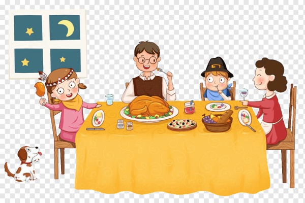 Ужин иллюстрация