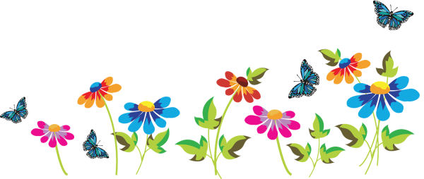 Цветочки на прозрачном фоне