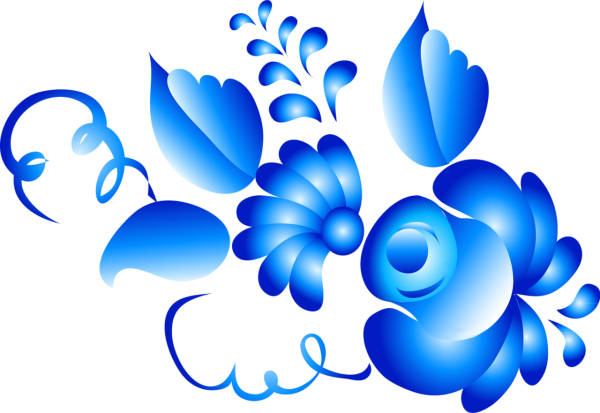 Гжель цветы