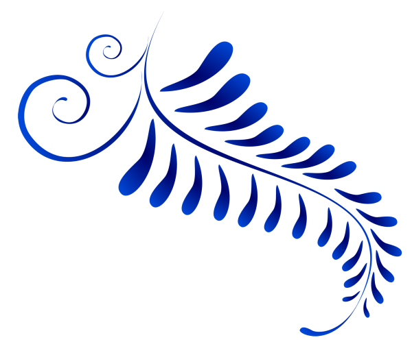 Гжельская роспись на прозрачном фоне