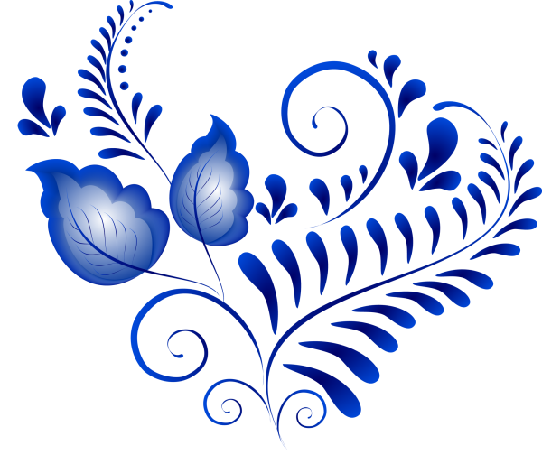 Гжельская роспись растительный узор