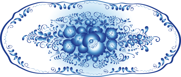 Русские узоры и орнаменты Гжель