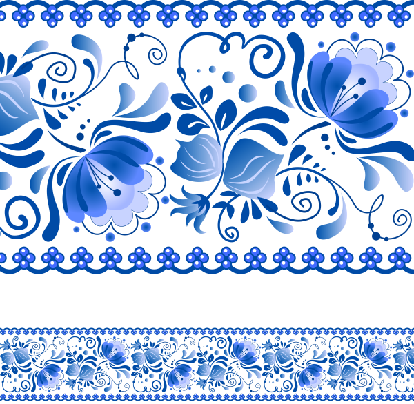 Орнаментальная стилистика Гжель