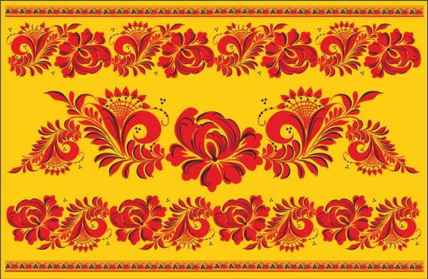 Хохломская роспись верховая и фоновая