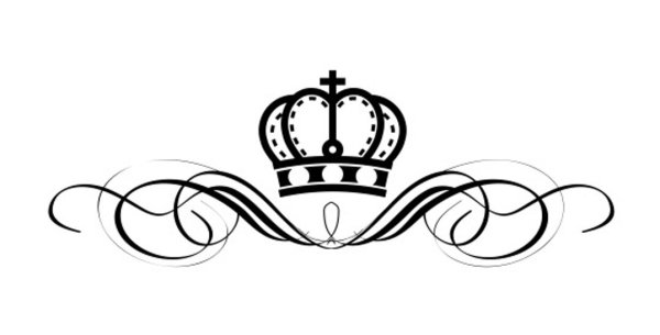 Вензель с короной вектор