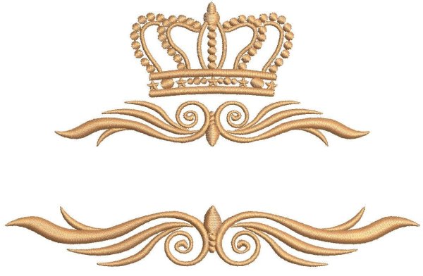 Компьютерная вышивка вензеля