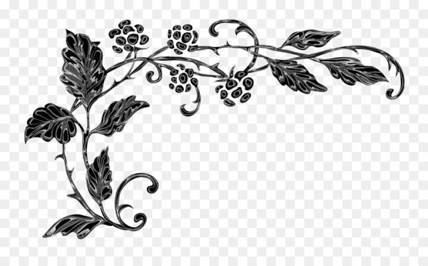 Растительный орнамент угловой