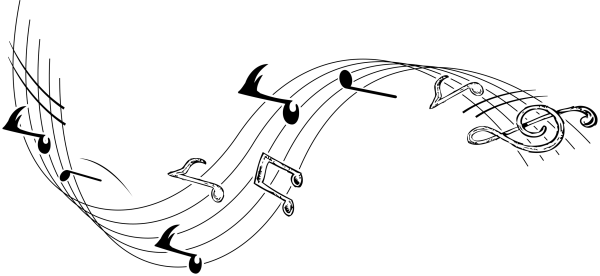 Нотки на прозрачном фоне