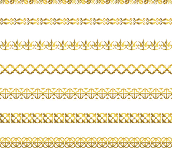 Узор линия золотистый