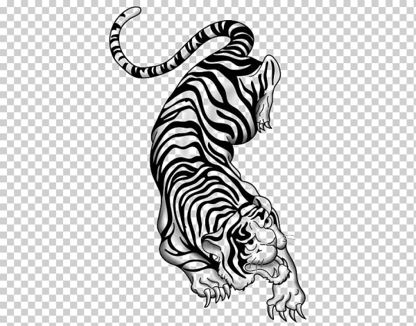 Тату тигра Графика