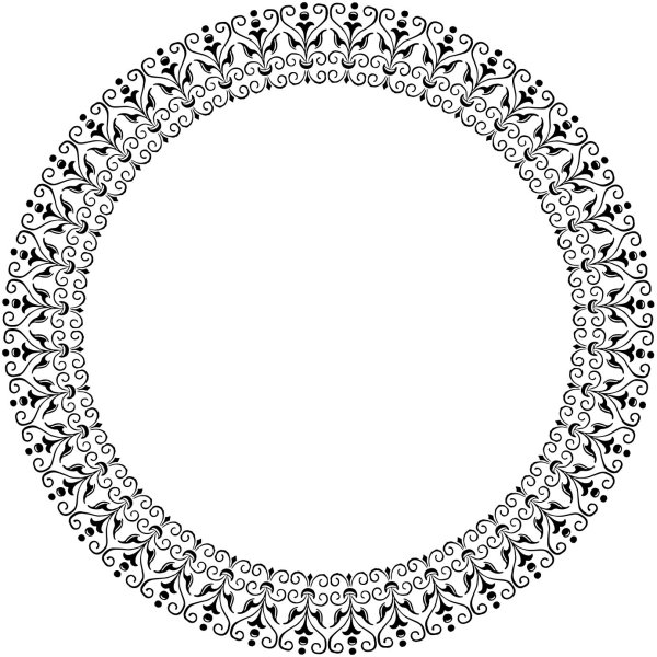Круглая ажурная рамка