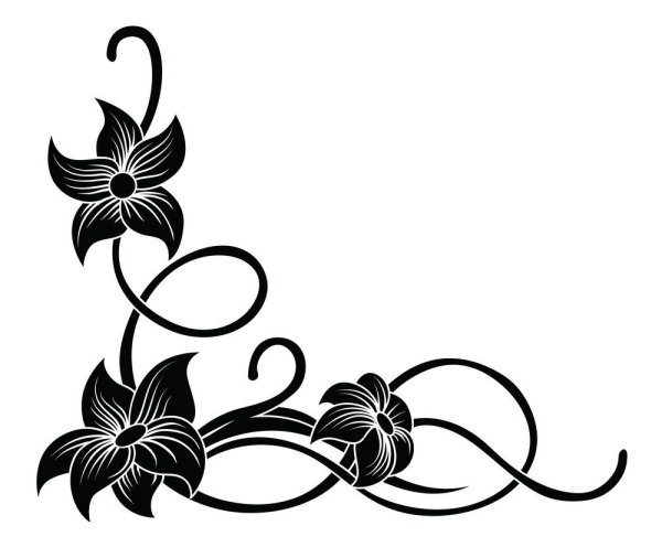 Узор цветочный угловой