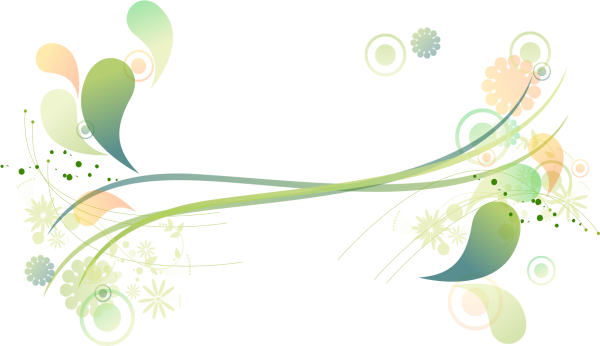 Весенний орнамент на прозрачном фоне