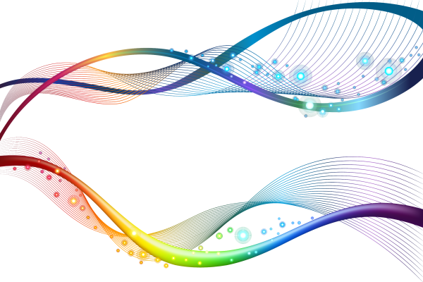 Красивые линии на прозрачном фоне