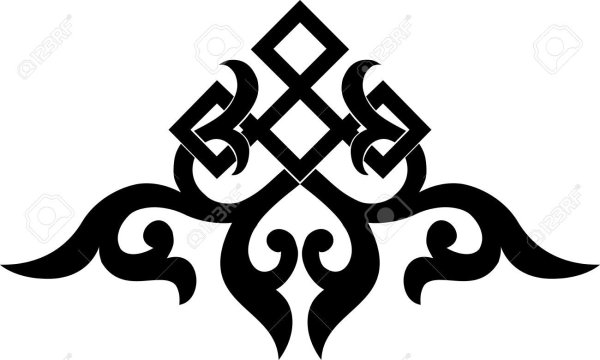 Монгольские узоры угловые