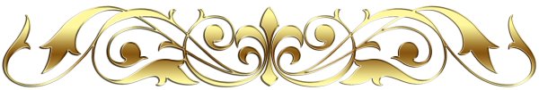 Золотые завитушки на прозрачном фоне